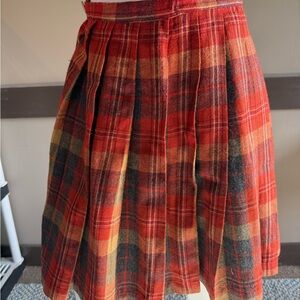 Vintage Plaid skirt with Orange Fall colors